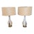 Mid-Century Modern Teardrop Shaped Textured Pair of Table Lamps For Sale