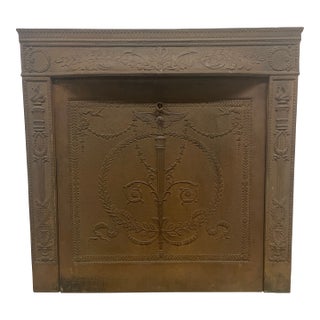 Late 18th Century 31" X 30.5" Fireplace Surround and Insert For Sale