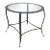 Modernist Black Steel Round End Table Glass Top For Sale