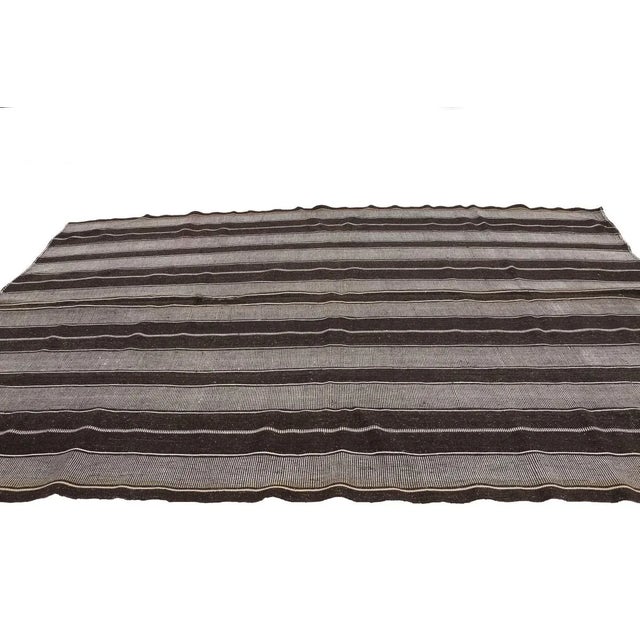 Mid 20th Century Vintage Large Kilim Rug For Sale - Image 4 of 7