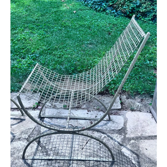 Metal 1930s French Wire Mesh Garden Chairs - A Pair For Sale - Image 7 of 15