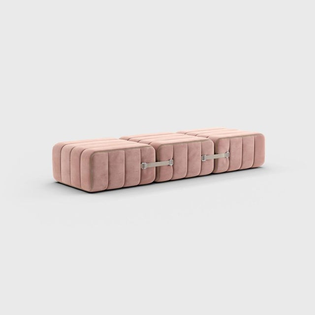 Not Yet Made - Made To Order Curt Modular Set - Flexible Bench - Barcelona - Lotus - V3347/24 (Pink) by Ambivalenz, Set of 3 For Sale - Image 5 of 5