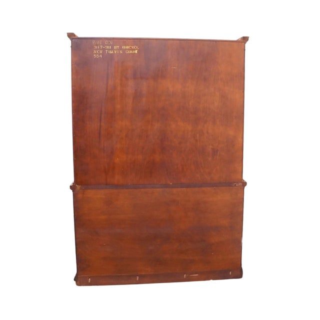 Drexel Furniture New Travis Court Collection Solid Mahogany Traditional Duncan Phyfe Style 49" Bow Front China Cabinet 317-3 For Sale - Image 11 of 13