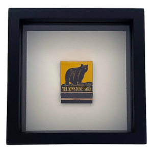 Mid 20th Century Vintage Framed Matchbook From Yellowstone Park