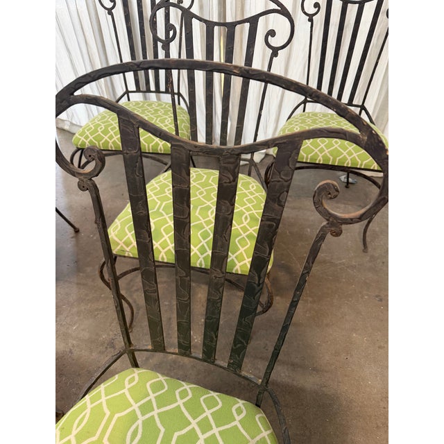 Prou Style Wrought Iron Chair Set/6 For Sale - Image 10 of 12