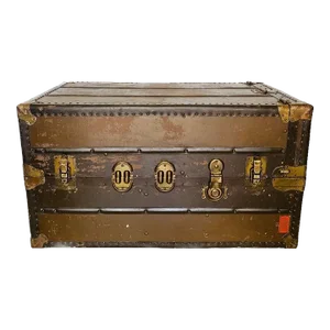 Antique Travel Trunk Wardrobe Circa 1900s