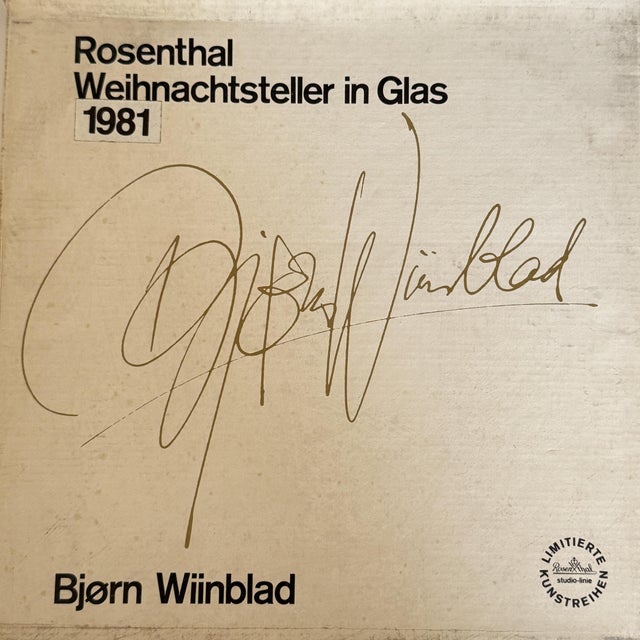 Bjørn Wiinblad for Rosenthal Glass Christmas Plate 1981 Design: 1981 Adoration of the Shepherds Diameter 32 cm (29 x 29...