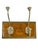 Pair of Vintage French Mid Century Wood and Metal Double Wall Hooks on Wood Plaques For Sale - Image 15 of 18
