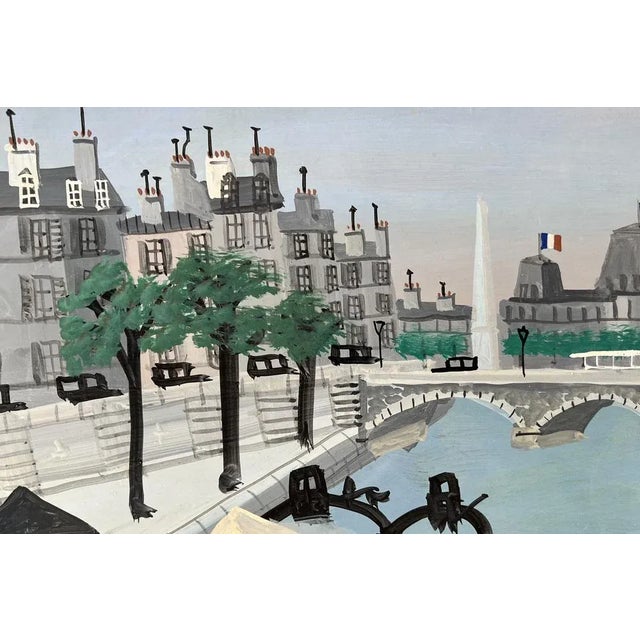 Armand Marie Guérin, Piles of Yellow Sand, Paris, Oil on Wood, 1970s For Sale - Image 7 of 13