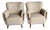 Modern Scandinavian Lounge Chairs in Bouclé and Beech, 1940s, Set of 2 For Sale
