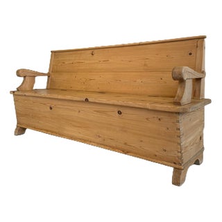 Vintage Art Nouveau Chest Bench, 1920s For Sale