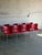 Modern Philippe Starck Red Stacking Chairs Set of 8 Molded Plastic and Aluminum 1990s For Sale - Image 3 of 12