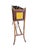 This charming stand features tortoiseshell bamboo frame with hi glaze tiles on all sides and metal tray/insert.