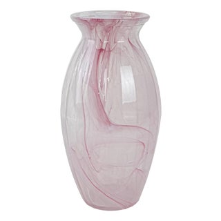 Italian Pink Glass Vase, 1980s For Sale