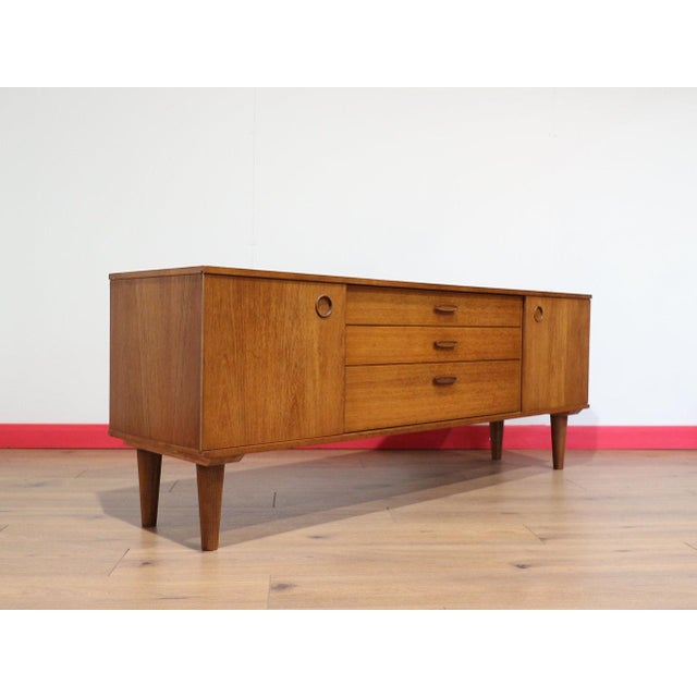 Mid Century Modern Vintage Teak Credenza Sideboard in the Style of Avalon Danish Style For Sale - Image 15 of 15