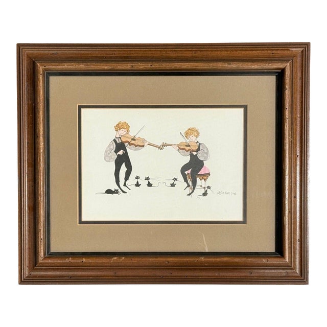 P. Buckley Moss, Framed Folksy Artwork Print, Usa, 1979 For Sale