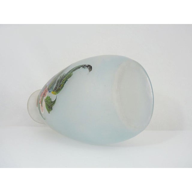 Blue Large Art Nouveau Vase with Floral Decor, 1920s For Sale - Image 8 of 9