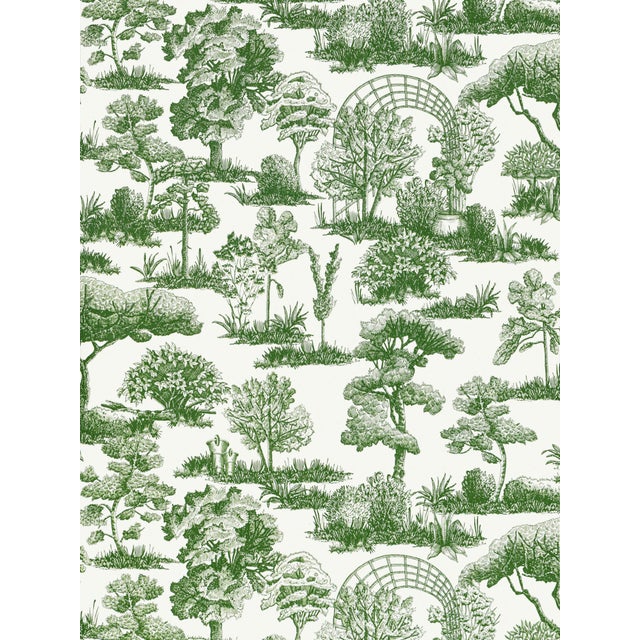 This hand-penned quiet garden scene gives classic toile a fresh look. Proudly printed at the Scalamandré Press in eleven...