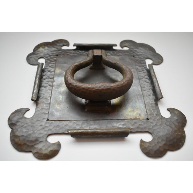 Arts & Crafts Arts and Crafts Brass Hammered Door Knocker For Sale - Image 3 of 7