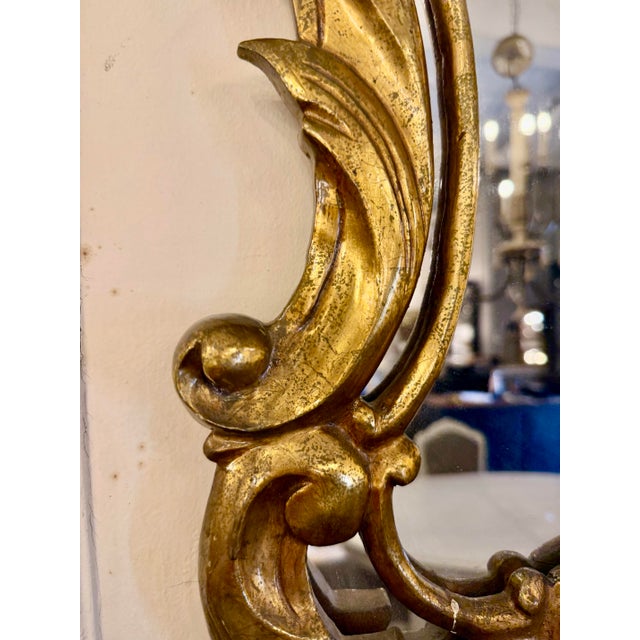 Antique French Louis XV Gilt Mirror For Sale In Houston - Image 6 of 9