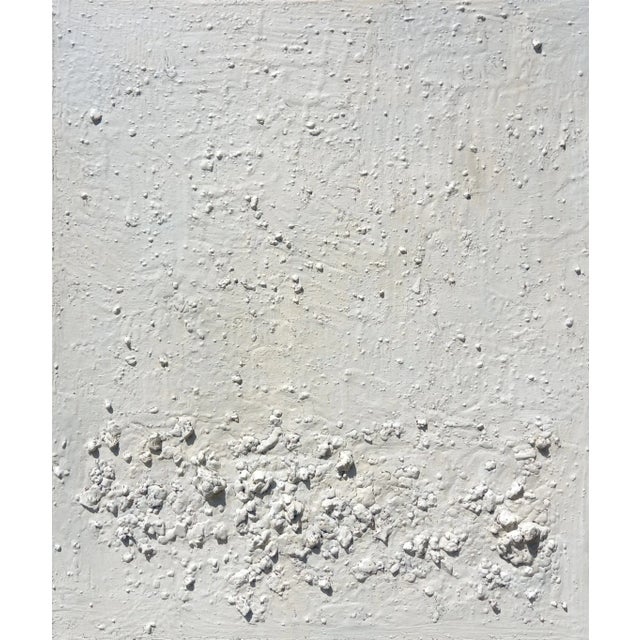 24" X 28" 'California Beach' # 1 - Natural Palette Abstract Relief Seascape / Seaside / Marine Oil Painting / Earth Tones / Pacific Ocean For Sale - Image 6 of 10