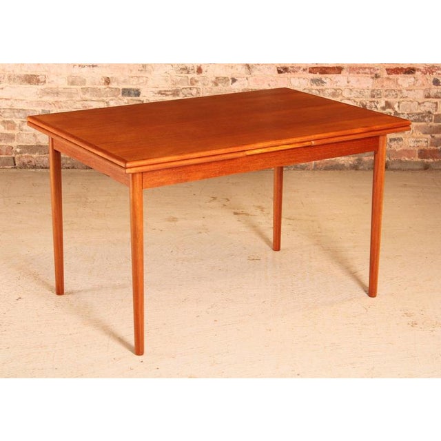 Mid-Century Danish Extending Dining Table in Teak, 1970s For Sale - Image 3 of 12