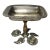 Silver and Brass Pedestal Soap Dish Floral Motifs For Sale