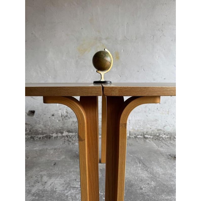 Half Light Gray Dining Table by Magnus Olesen for Rud Thygesen & Johnny Sorensen, Denmark, 1970s, Set of 2 For Sale - Image 6 of 14