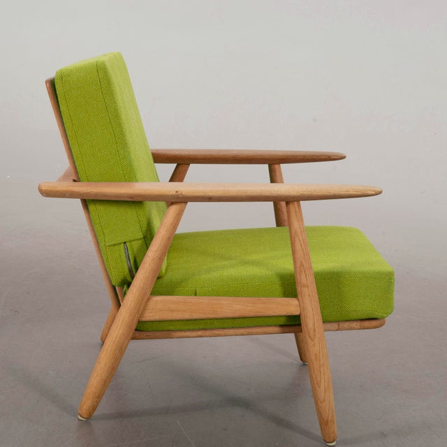 1960s Hans Wegner Ge240 Cigar Chair and Ottoman Getama Denmark For Sale - Image 6 of 8