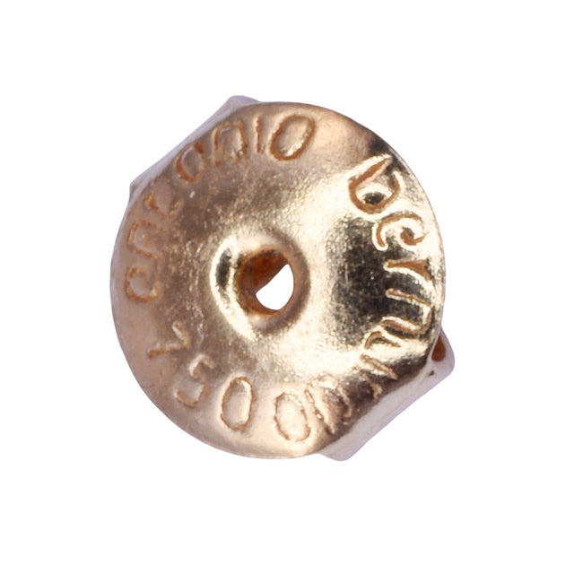 1960s Door Knocker Style 18k Gold Earrings - 2 Pieces For Sale - Image 4 of 4