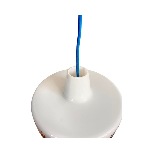 White Ceiling Lamp, New Look, Designed by J. Hurka, Napako, Czechoslovakia, 1960s. For Sale - Image 8 of 12