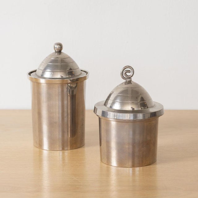 1930s 1930s Italian Art Deco Canister Set of 2 For Sale - Image 5 of 14