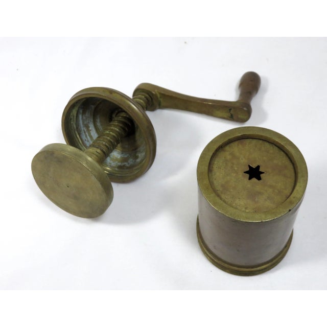 Antique Solid Bronze & Brass Pasta Press Chairish