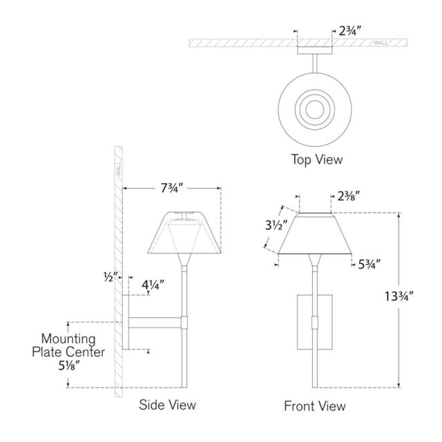 Waterford for Visual Comfort Signature Blaze 14" Sconce in Polished Nickel with Clear Crystal For Sale - Image 10 of 12
