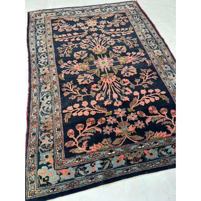 Antique Bidjar with Lilihan-like Botanical Design Rug 5 x 7 For Sale - Image 9 of 13