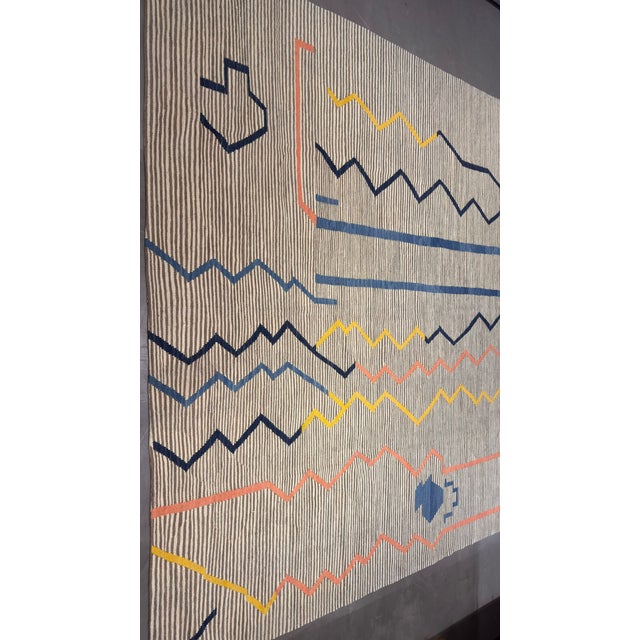 Decorative Flat Woven Rug For Sale - Image 11 of 11