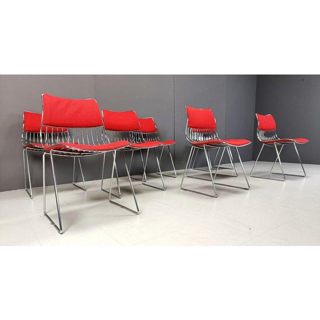 Textile Dining Chairs by Rudi Verelst for Novalux, 1970s, Set of 8 For Sale - Image 7 of 12