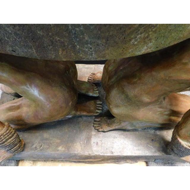 Bronze Renzo "The Stone of Relationship" Bronze Sculpture Hand Signed For Sale - Image 8 of 13