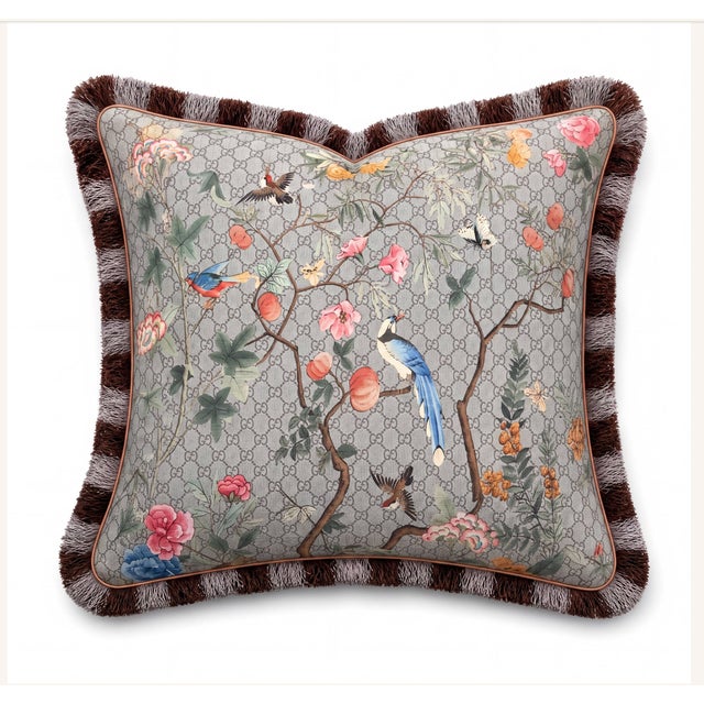 Vintage finds exclusively ours.&nbsp; Our vintage Gucci silk scarf pillows are sustainably sourced, locally made with a...