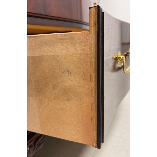 Thomasville Mahogany Chippendale Style Armoire / Linen Press For Sale - Image 13 of 16