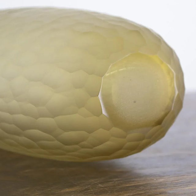 Italian Murano Glass Vase in Amber Color For Sale - Image 10 of 11