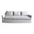 Slip Covered Slope Arm Sofa in Flax With Down Cushions - Hemp For Sale