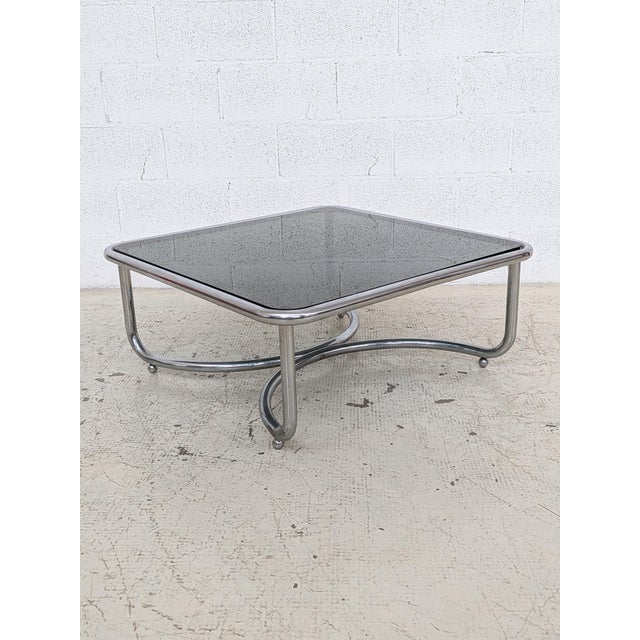 Metal Locus Solus Coffee Table in Chromed Steel and Glass by Gae Aulenti for Poltronova, 1960s For Sale - Image 7 of 13