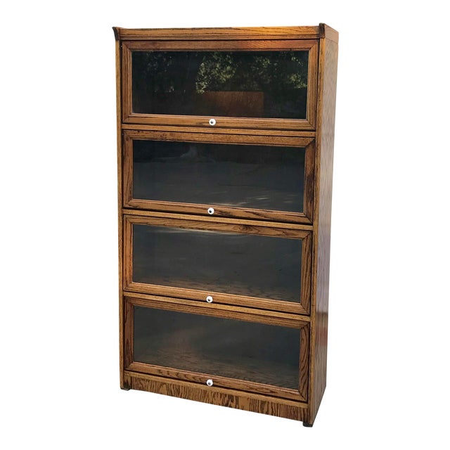 Vintage Wood Barrister's Bookcase Chairish