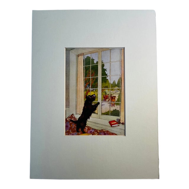 1930s Vintage Terrier Book Illustration Print For Sale