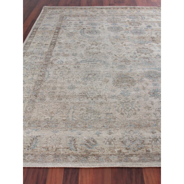 Traditional Exquisite Rugs Harper Hand-Knotted New Zealand Wool Beige/Ivory/Blue Rug-9'X12' For Sale - Image 3 of 7