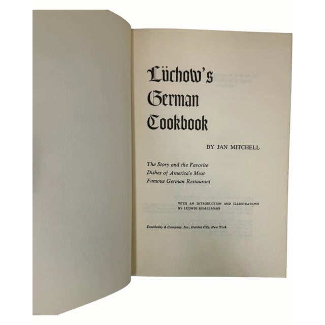 Mid-Century Modern Luchow’s German Cookbook 1952 Ludwig Bemelmans Historic Nyc Restaurant For Sale - Image 3 of 13