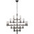 Modern Chapman & Myers for Visual Comfort Signature Sonnet Large Chandelier in Bronze with Clear Glass For Sale - Image 3 of 5