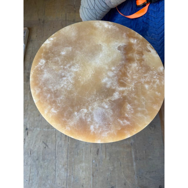 Baker Furniture Company Baker Colonia Spot Table Barbara Barry Honey Onyx For Sale - Image 4 of 5