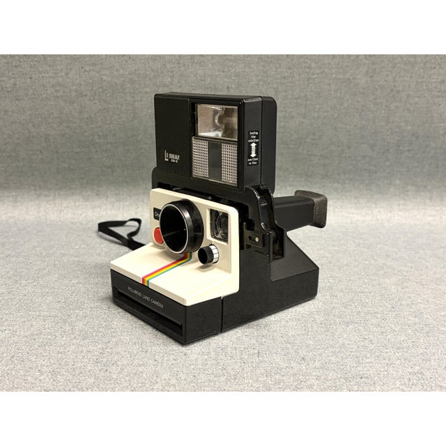 American Polaroid One Step Rainbow Land Camera With Flash For Sale - Image 3 of 9